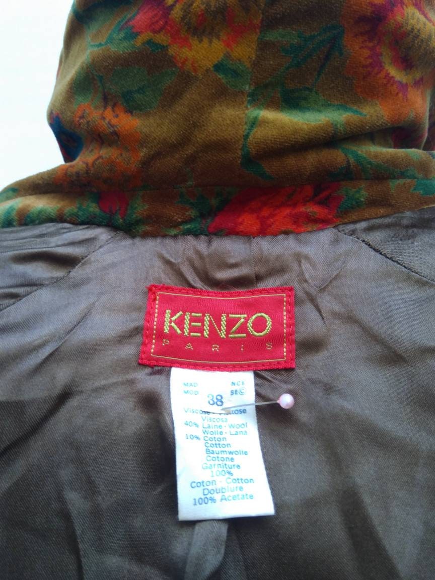 KENZO PARIS vintage 80s floral tapestry jacket