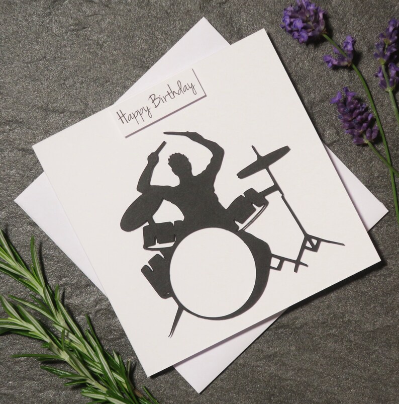 Drummer Birthday Card - Etsy