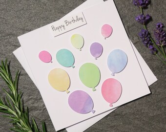 Balloon Birthday Card - Handmade
