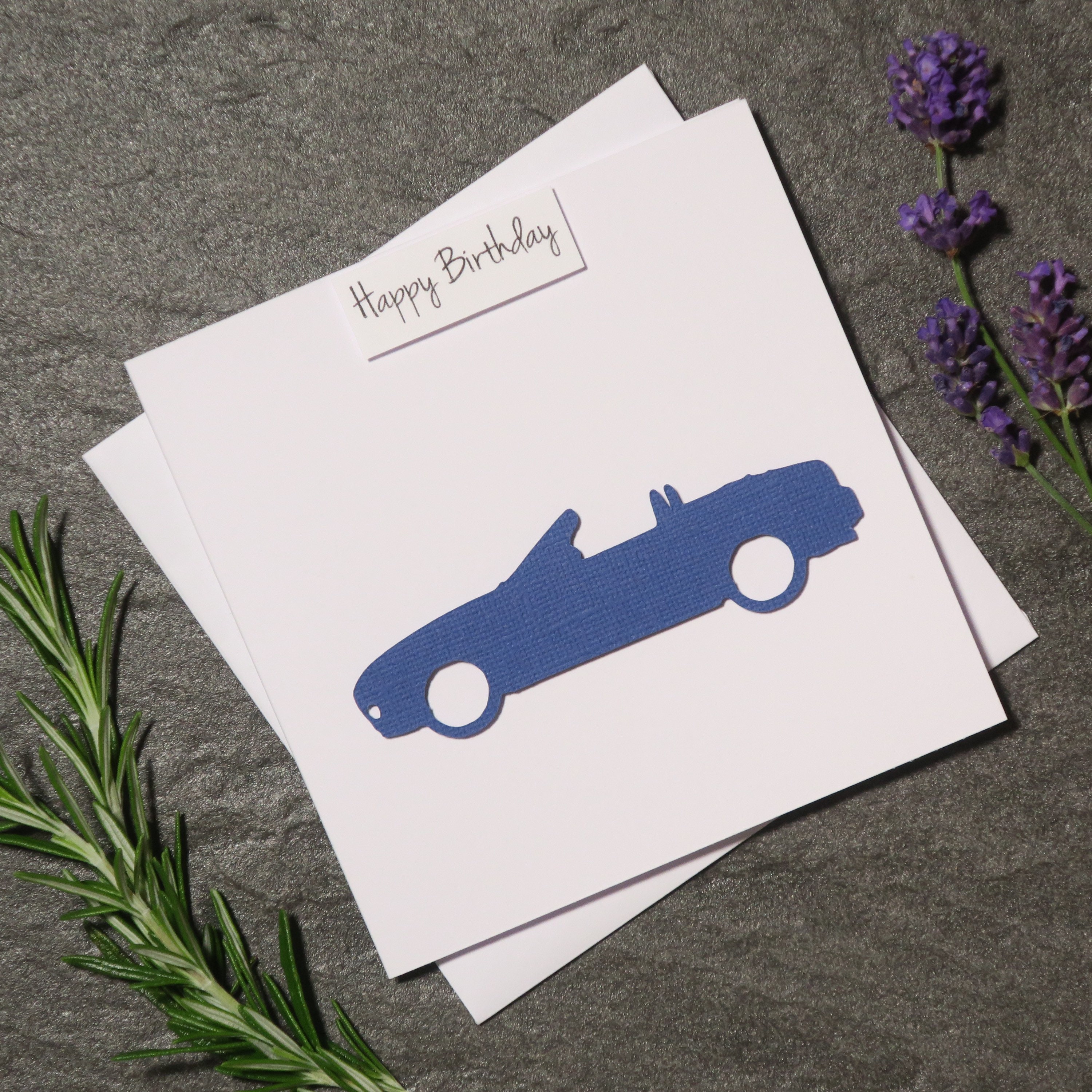 Sports Car Birthday Card Etsy