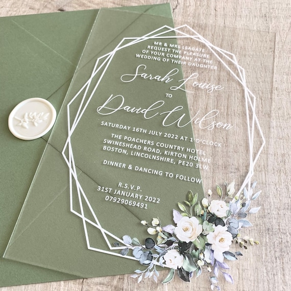 Invitaciones de boda florales y botánicas