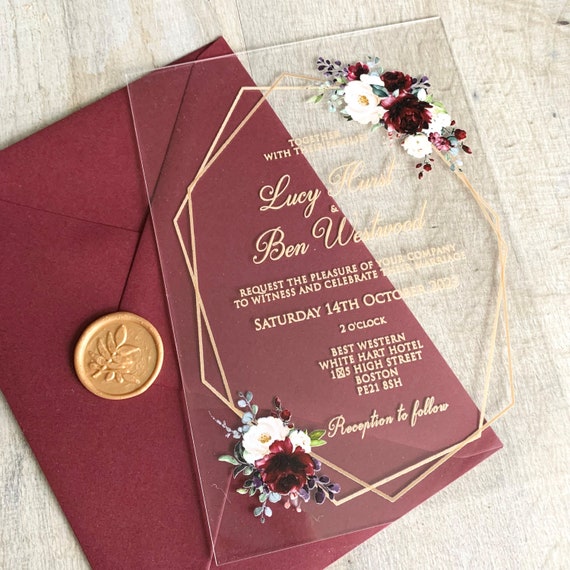 Acrylic invitations online