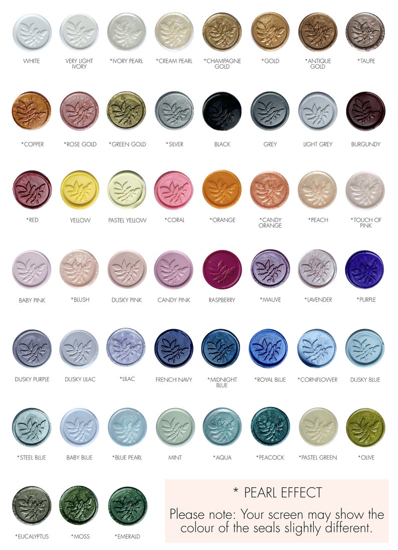 wax seal colours