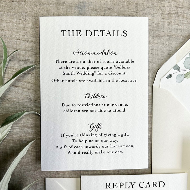 Botanical details card