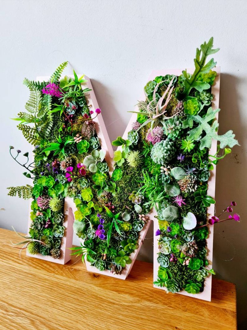 Extra Large 50cm Moss Letter AZ / Number Art Faux Artificial Etsy UK