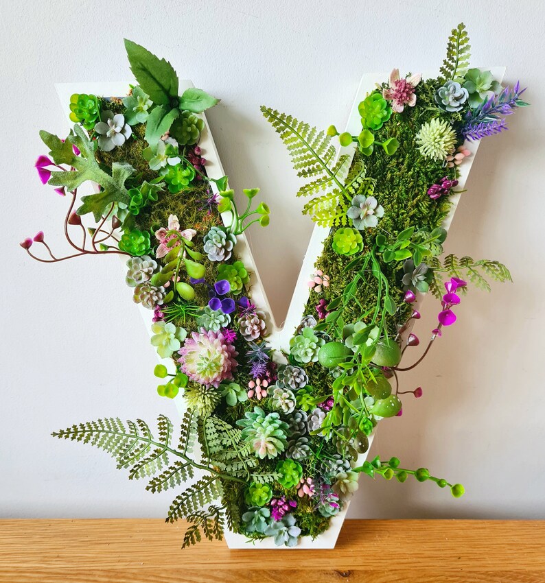 Extra Large 50cm Moss Letter AZ / Number Art Faux Artificial Etsy UK