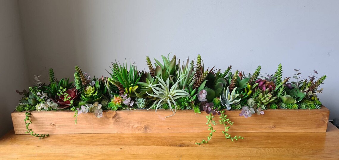 Extra Large Unique Realistic Faux Artificial Succulents Living Etsy UK