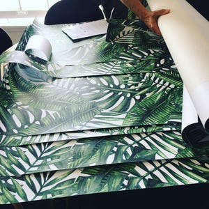 Tropical Leaf Removable Wallpaper, Jungle Wall Mural, Green Leaves Home Decor, White Peel And Stick Wall Decoration 19 image 6