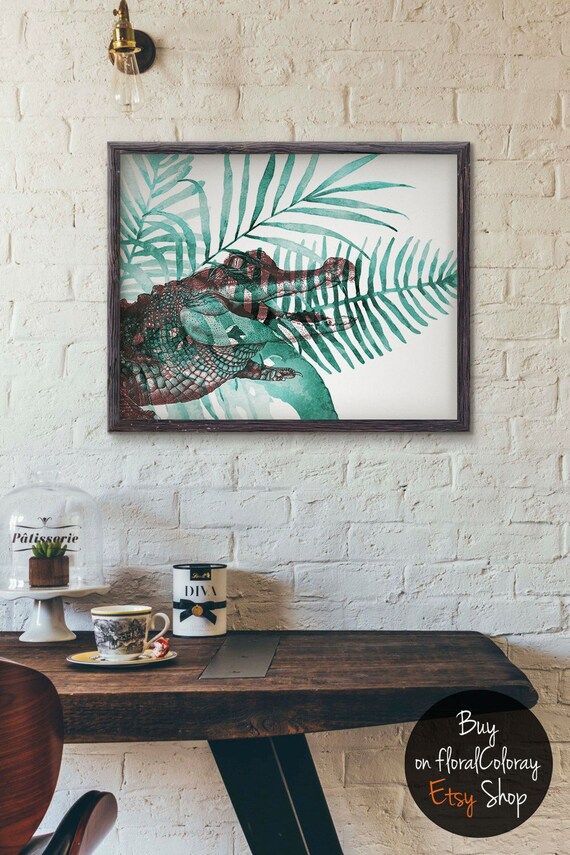 Tropischer Wald Flamingo Poster Exotische Motive Drucken Etsy
