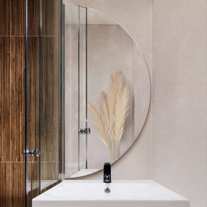 Specchio Decorativo Luna Con Sabbia Di Quarzo – Fatto A Mano, Appeso O Da Tavolo, Per Parete E Arredo - 3
