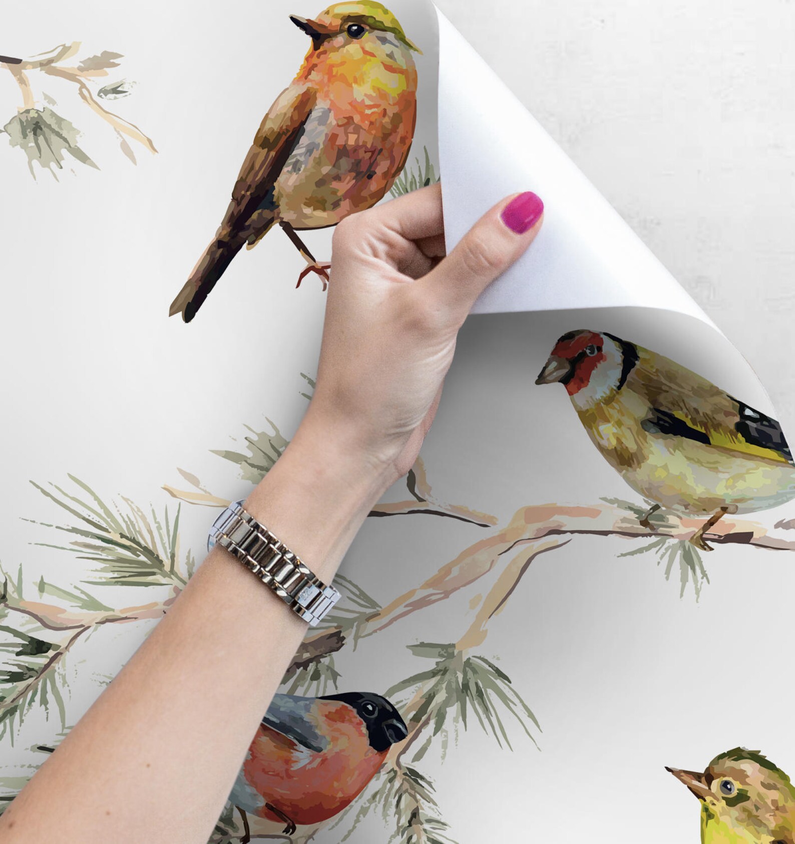Forest Birds Wallpaper Removable Peel&stick Repositionable | Etsy