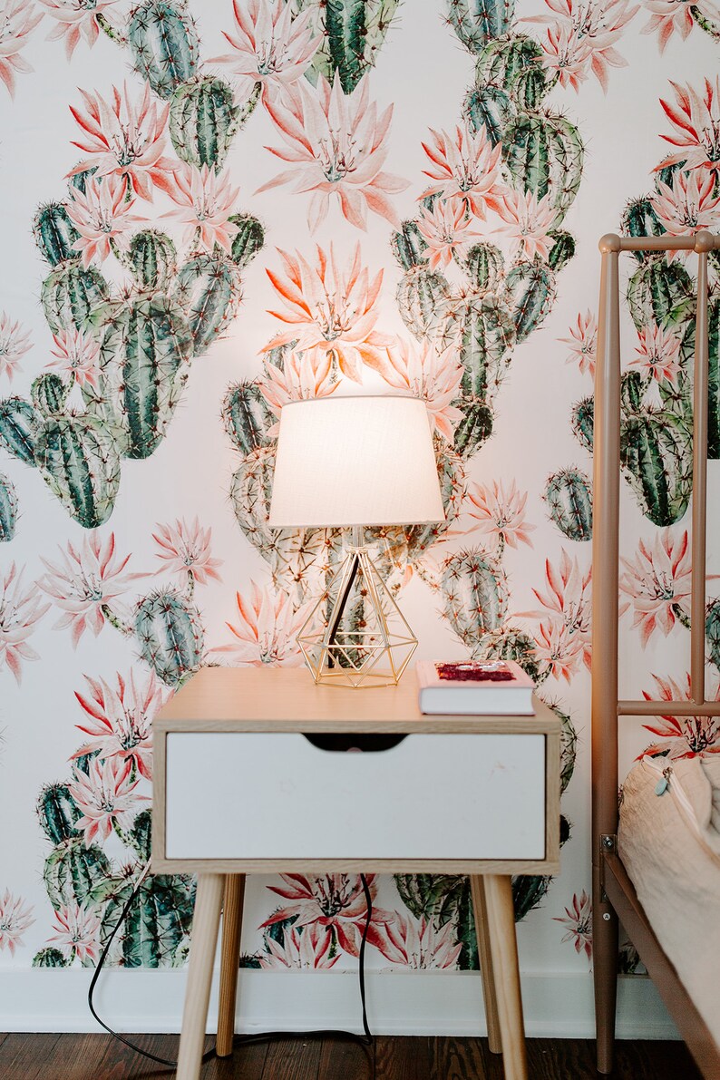 Opuntia Cactus wall mural Cactus decal Removable Etsy