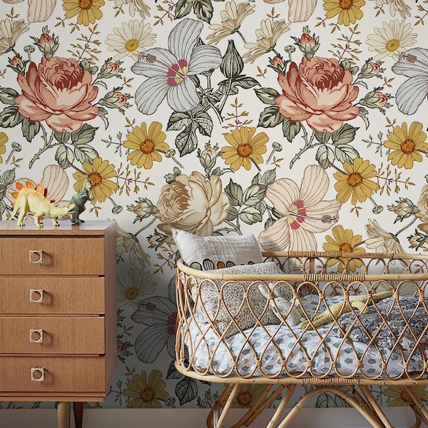 Yellow Removable Wallpaper - Etsy