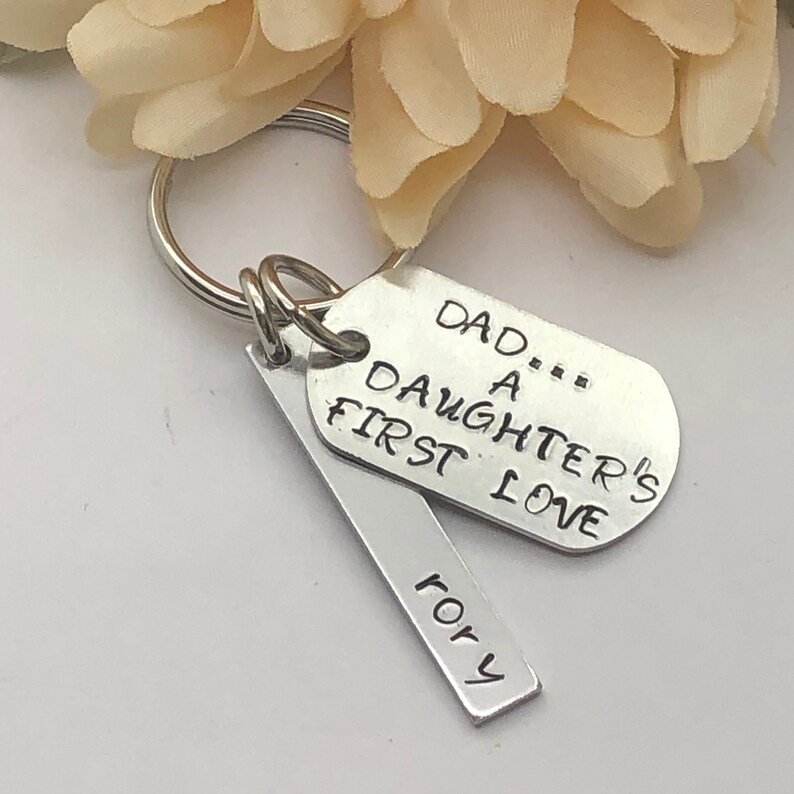Fathers Day Keychain Fathers Day Gift From Daughter Fathers Etsy