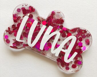 custom dog tag for collar, personalized dog ID tags cute dog accessories, new puppy gift, bone ID tag for dogs, dog gifts for owner, shih