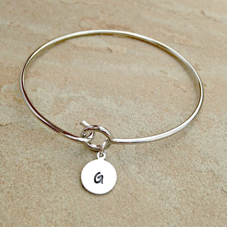 Initial Bracelet Custom Initial Bracelet Initial Charm Etsy
