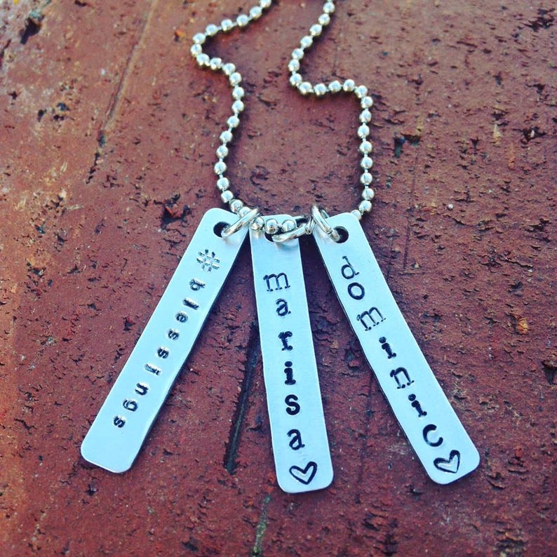 Name Charms Add on Charms Hand Stamped Charms Custom Name Etsy