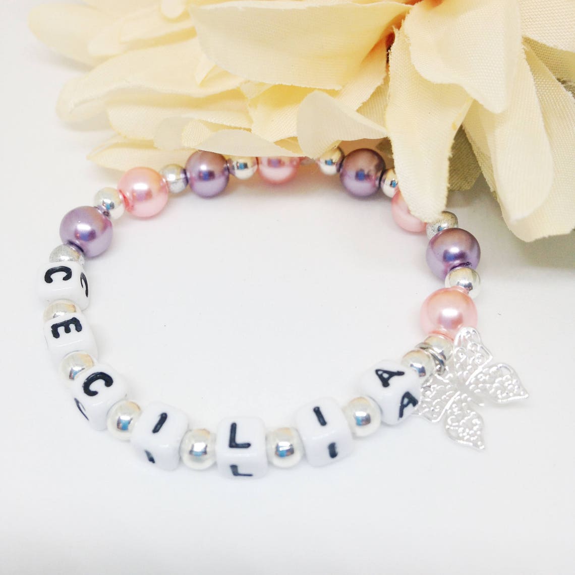 Flower Girl Bracelet Flower Girl Bracelet Personalized Etsy