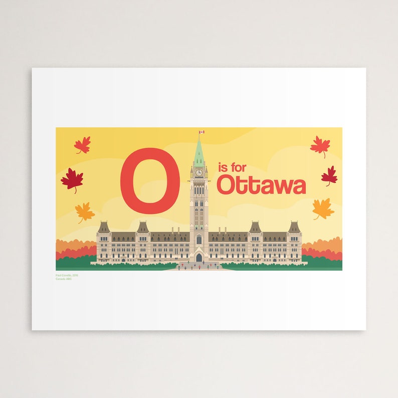 O is for Ottawa 11x14 Print Etsy