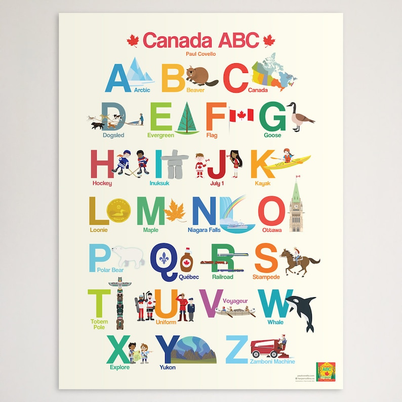 Canada ABC 18x24 Poster Etsy