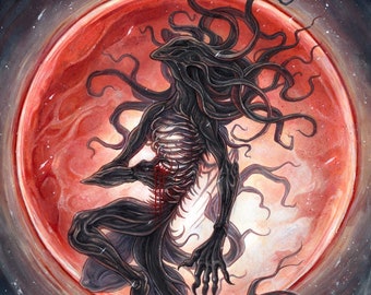 La Presencia de la Luna - Impresión artística A4 inspirada en Bloodborne