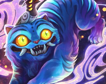 Tiger and Bird - Holographic A4 Art Print - Kpop Demon Hunters inspired
