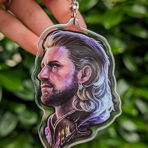 Gale - Silver Edge Keychain - Baldur&#39;s Gate 3 inspired
