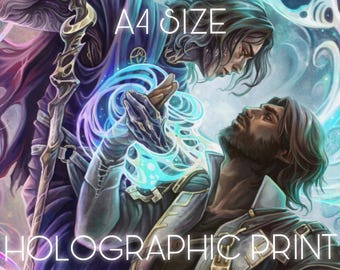 Jayce e Viktor - Stampa artistica olografica A4 - ispirata ad Arcane/League of Legends