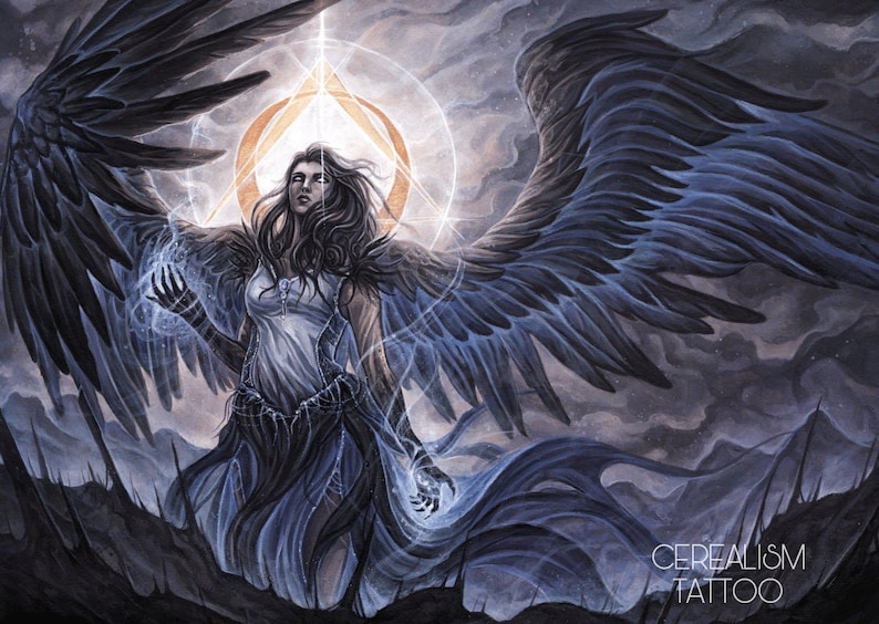 Angel of Judgement A4 Art Print image 1