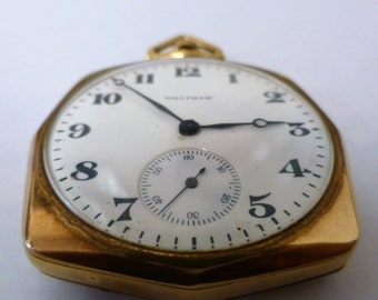 Vintage Waltham Octagon Shaped  Pocket Watch