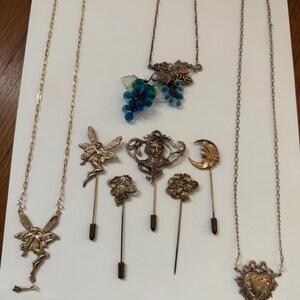 ハンドメイド ジュエリー Pididdly Links NY ペンダント Vintage Pididdly Links / Kingston, NY Brass Art Nouveau Choker - Etsy