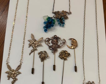 Vintage Pididdly Links Kingston NY Necklace and Stick Pin