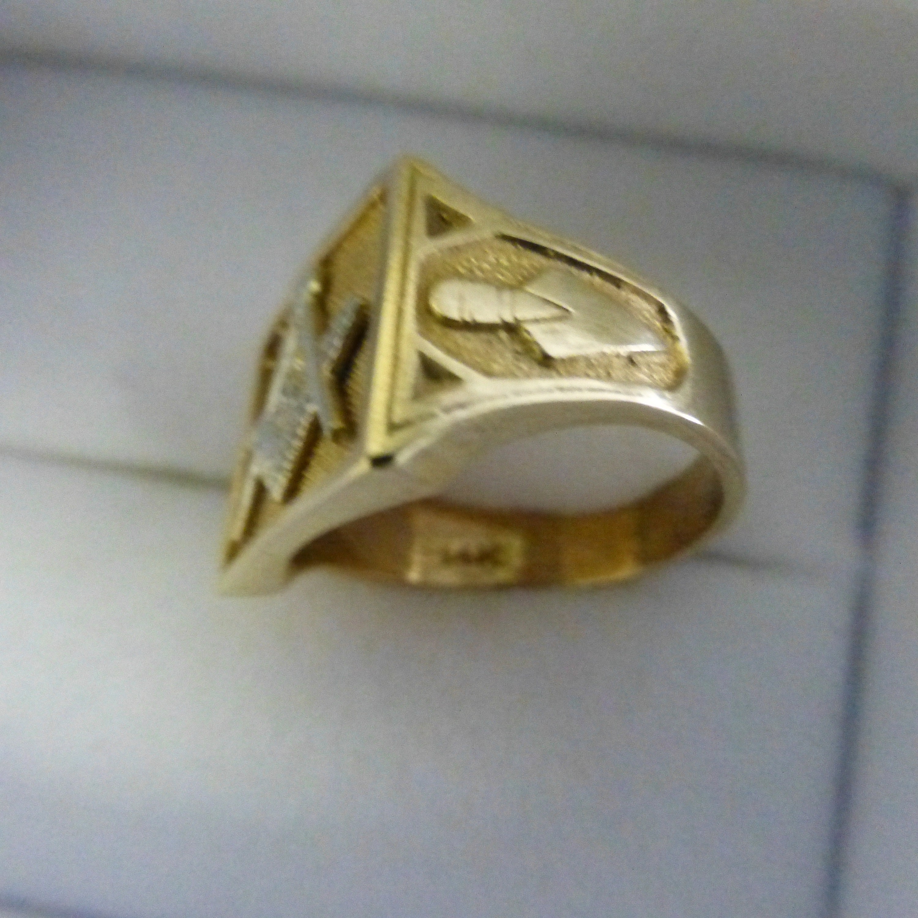 14kt Yellow Gold 3rd Degree Masonic Ring - Etsy