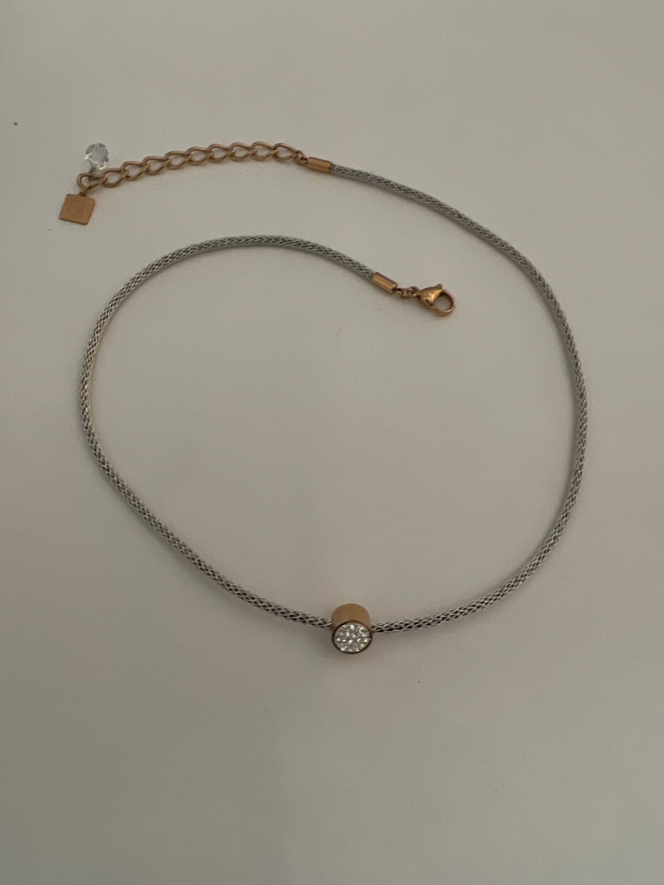 GeoCUBE® Fusion Chain necklace silver blue – COEUR DE LION (Europe)