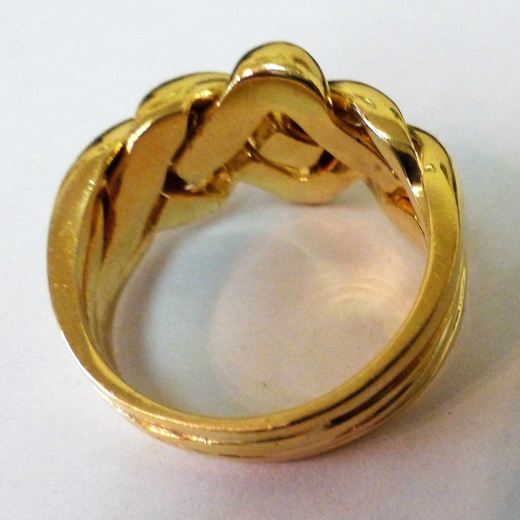 Solid gold sale puzzle ring