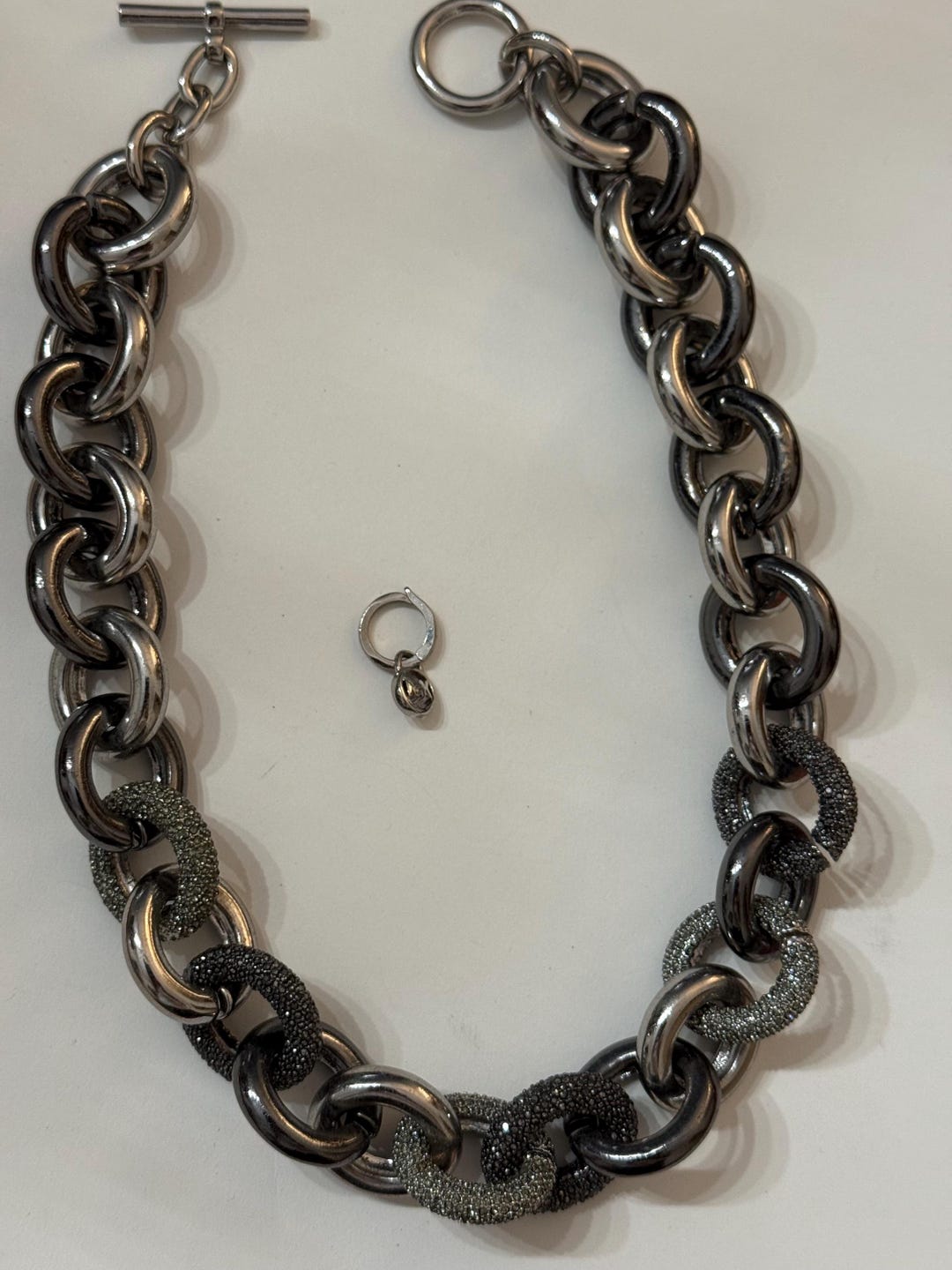 Pave Curb Link Collar Necklace main image 1