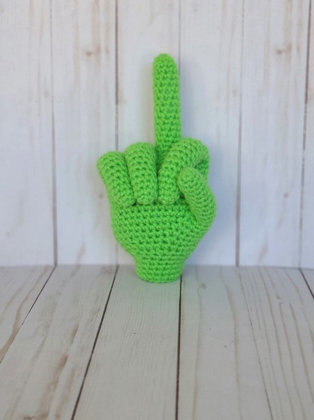 Crochet Middle Finger, Adult Humor, ASL, Vulgar Plush, Joke Gift