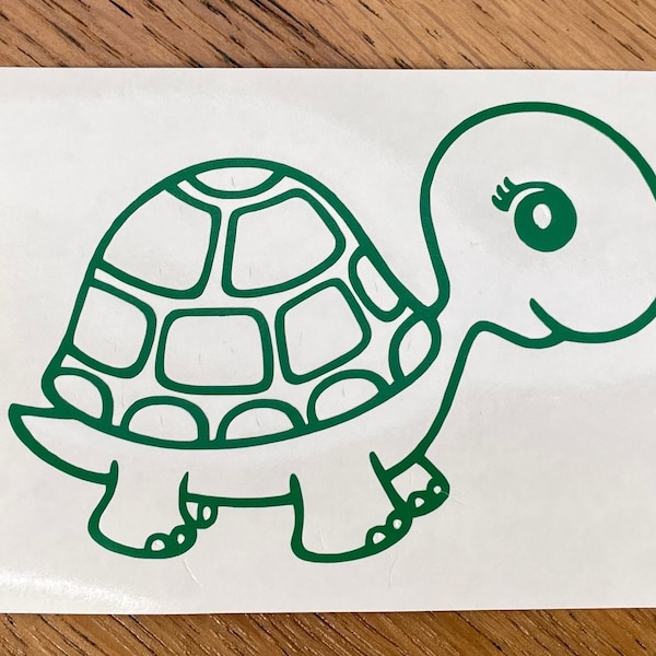 Tortoise Vinyl Sticker Label Decal - Home Garden Decor Bedroom Exterior & Interior - Multiple Sizes and colours - Table Enclosure Vivarium