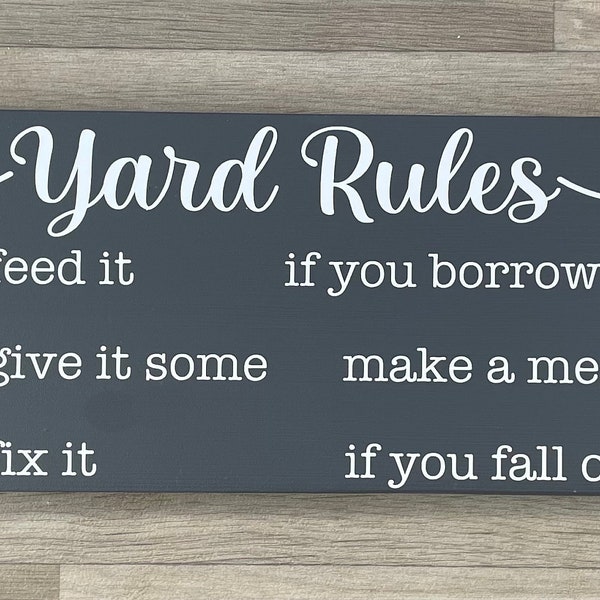 YARD RULES Plaque - Outdoor or Indoor Sign - Wooden - Horse Pony Stable Yard Horses Stables notice riding school - Lots of colours