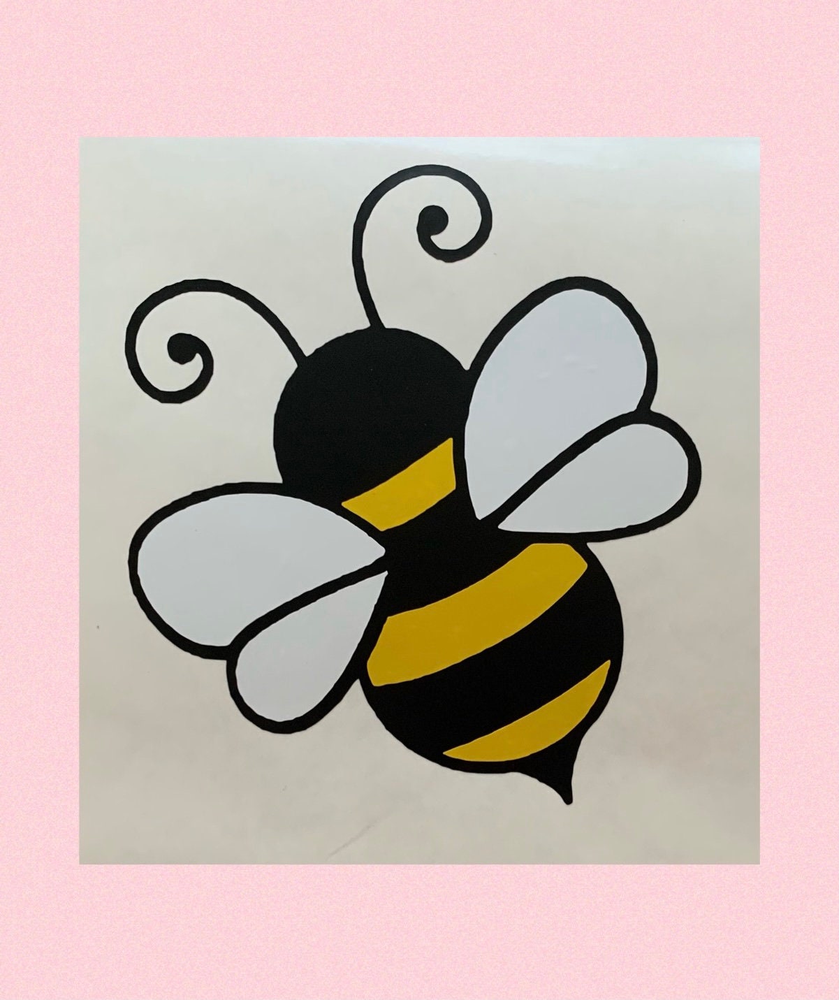 Bee Cute Vinyl Sticker Label Decal Bumble Bees Home Garden Etsy