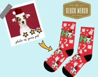 Personalized Christmas Pet Socks / Custom Printed Socks / Christmas Pet Socks / Custom Pet Socks / Custom Christmas Gift For Pet Owners /