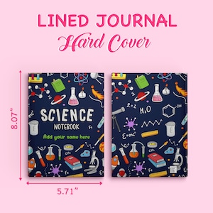 Back to School Science Composition Science Notebook /personalized Lined ...