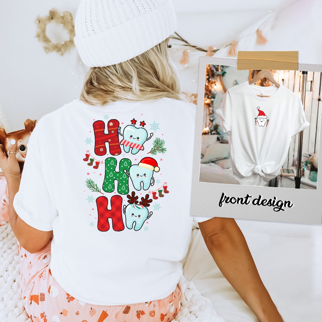 T-shirt Dentist Christmas - Cadeau Diplôme Dentiste - Unisex Adulte - Bella + Canvas 3001 - Neuf Avec étiquettes