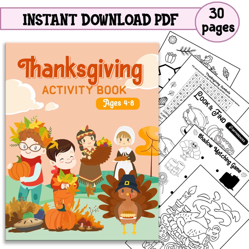 thanksgiving-activity-book-for-kids-4-8-digital-download-etsy
