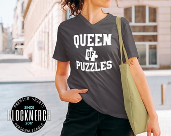 Queen of Puzzles, Puzzle Shirt, Puzzle Gift, Jigsaw Puzzle Lover, Puzzle Player Shirt, Puzzle Queen, Fan, Funny Puzzle Gift