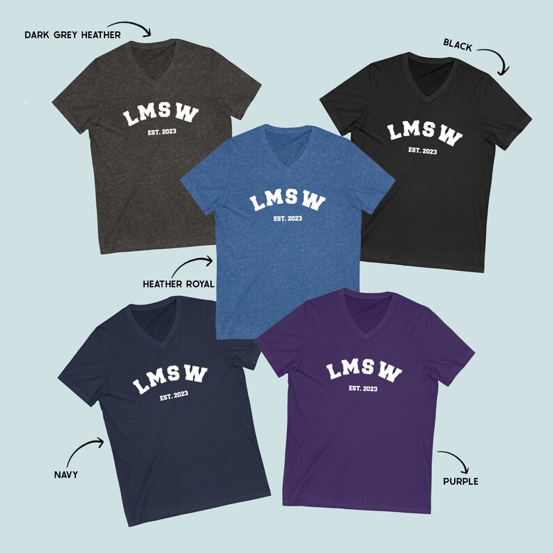 LMSW Licensed Master Social Worker 2023 Customizable Shirt Etsy