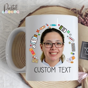 Custom Pharmacist Face Mug, pharmacy mug with photo, pharmacist gifts, pharmacy student, pharmacy tech, pharmD, pharmacist graduation gifts