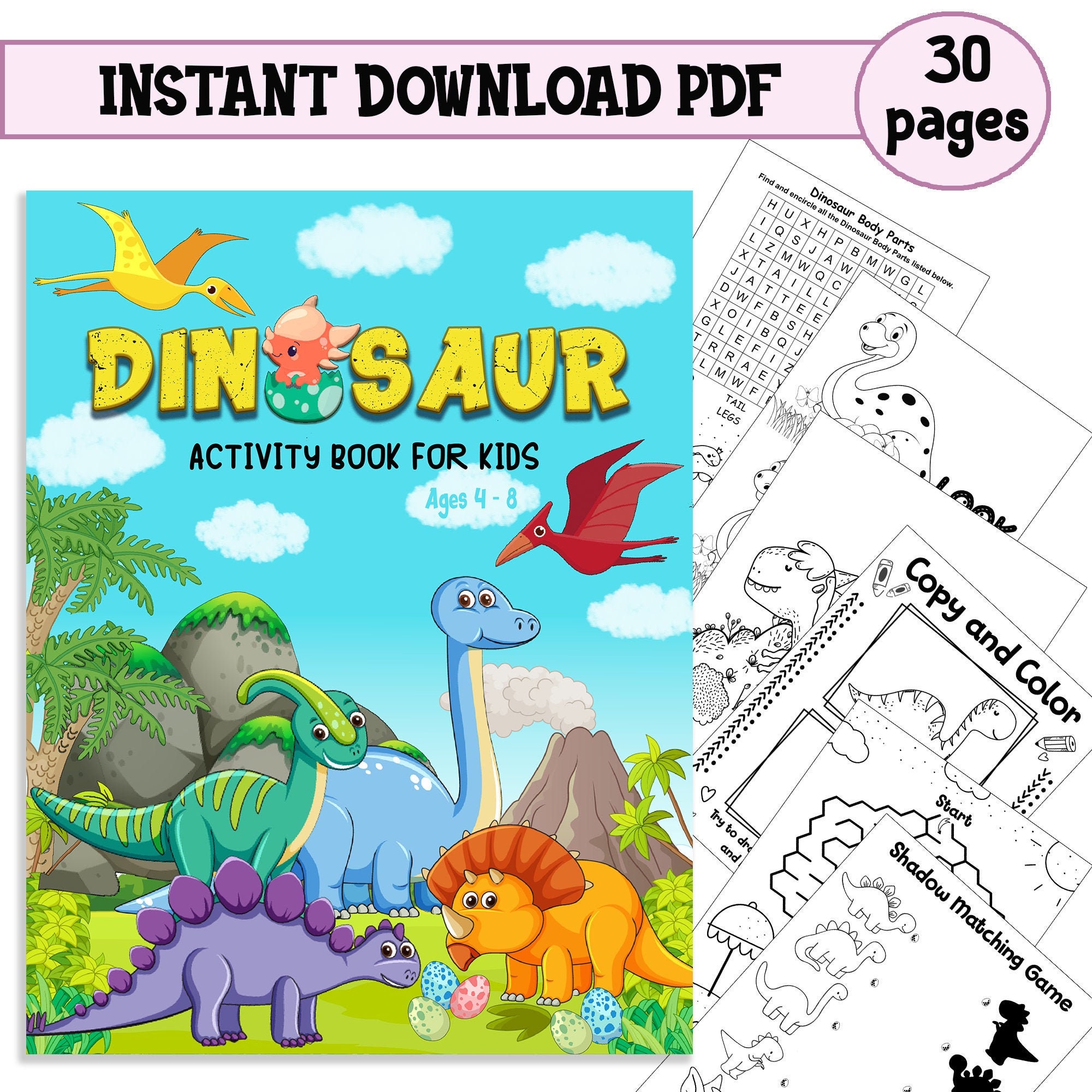 How To Draw Dinosaurs for Kids: Learn to Draw for Kids Ages 4-8