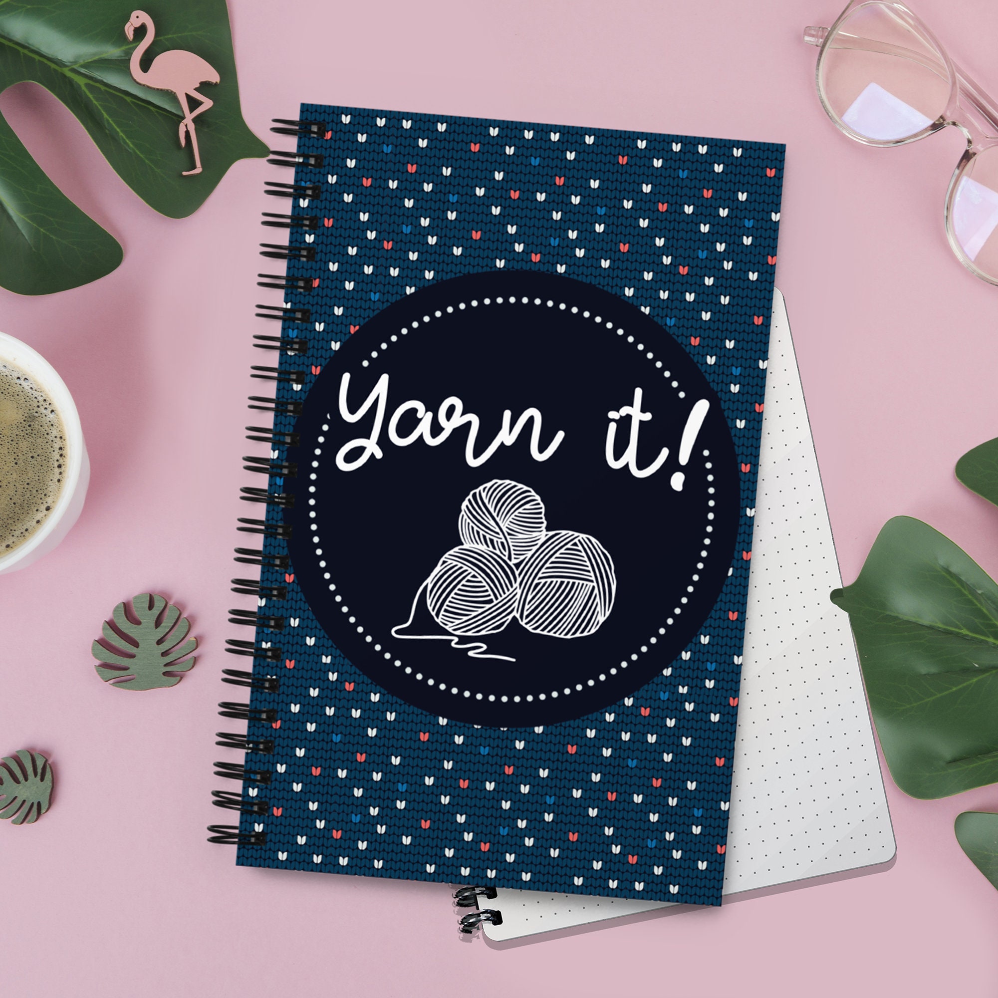 Yarn It Knitting Journal / Personalized Lined Notebook / Etsy