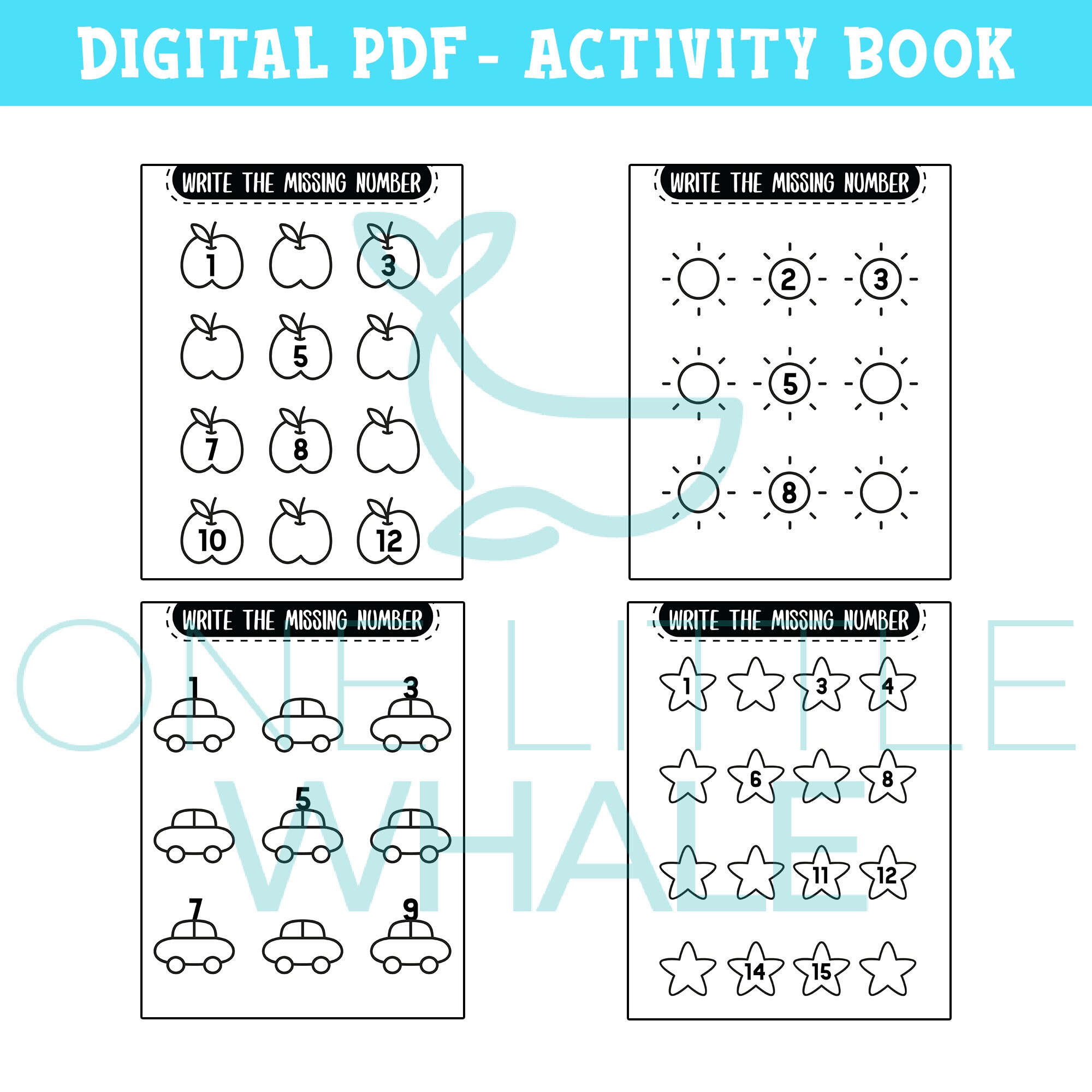 Preschool Math Book For Kids Digital Download / Preschool | Etsy